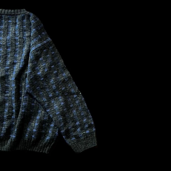e13/PART TWO/design knit/long sleeve/tops/khaki color/men's/sizeM(XL相当) 総柄ニット デザインニット セーター トップス カーキ メンズXL | Vintage.City 古着屋、古着コーデ情報を発信