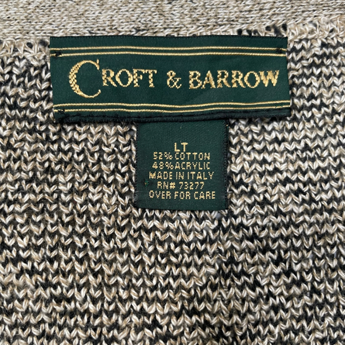 【CRAFT&BARROW】総柄ニットカーディガン　イタリア製 | Vintage.City 古着屋、古着コーデ情報を発信