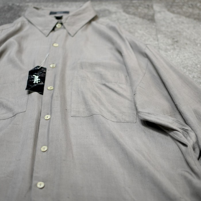 古着 オーバーサイズ デッドストック goouch シルクシャツ デザインシャツ グレー | Vintage.City 古着屋、古着コーデ情報を発信