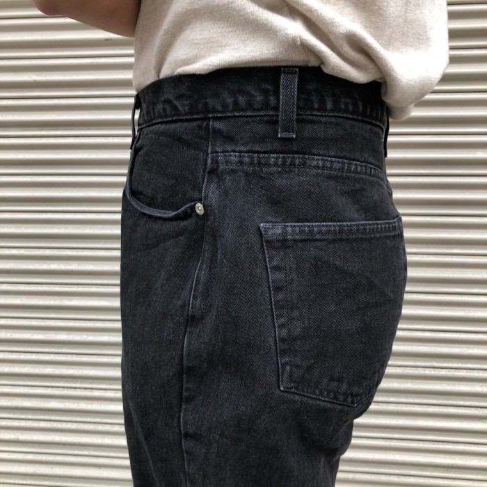 00s USA REFLECT Jeans デニムパンツ 90s ヴィンテージ ブラック アメリカ古着 黒 85cm テーパード W34 オールド ジーンズ Lサイズ | Vintage.City 빈티지숍, 빈티지 코디 정보