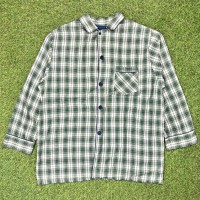 【Men's】90s TOWN CRAFT グリーン チェック パジャマシャツ / Vintage ヴィンテージ 古着 シャツ パジャマ | Vintage.City 빈티지숍, 빈티지 코디 정보
