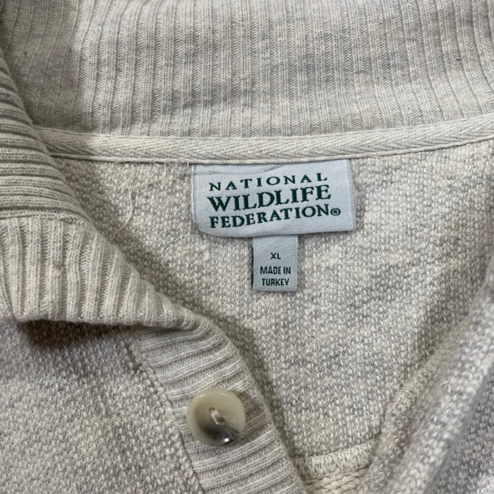 【NATIONAL WILDLIFE FEDERATION】鷲刺繍 ハーフボタンスウェット | Vintage.City 古着屋、古着コーデ情報を発信