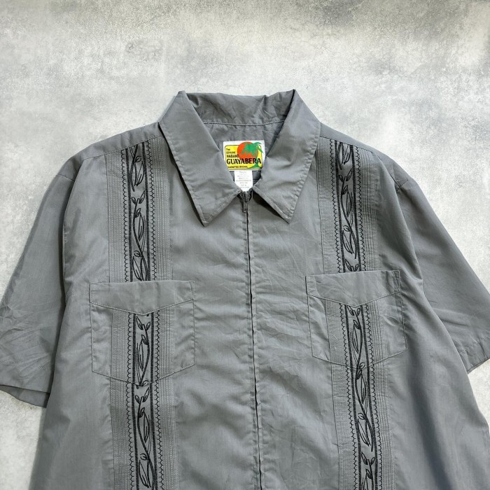 HABAND GUAYABERA 半袖　ジップアップ　キューバシャツ　古着 | Vintage.City 빈티지숍, 빈티지 코디 정보