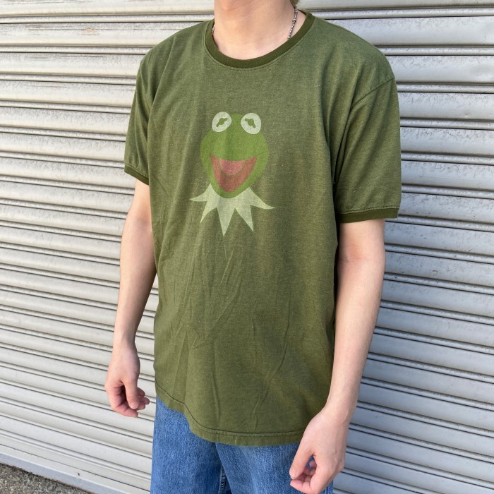 Kermit the Frog カーミット プリントリンガーTシャツ 緑 L | Vintage.City 古着屋、古着コーデ情報を発信