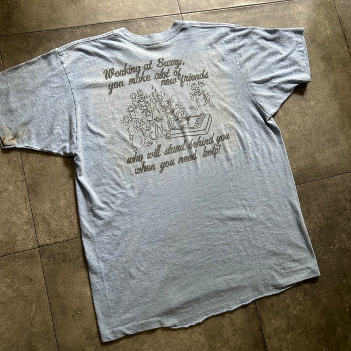 80s tシャツ USA製 L 水色 ユニーク/ジョーク | Vintage.City 古着屋、古着コーデ情報を発信