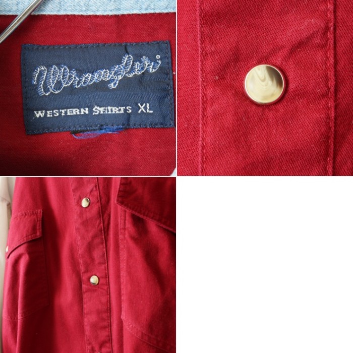 90s USA Wlangler ラングラー ウエスタン シャツ レッド ネイビー メンズXL 長袖 アメリカ古着 | Vintage.City 古着屋、古着コーデ情報を発信