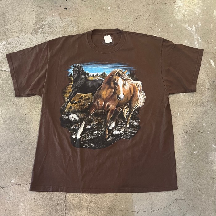 FLUIT OF THE LOOM horse print t-shirt | Vintage.City 古着屋、古着コーデ情報を発信