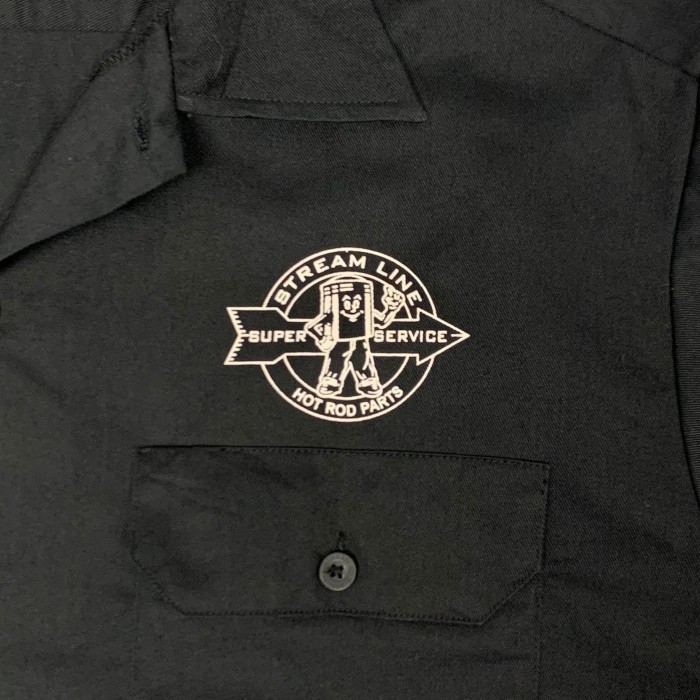 “STEAM LINE” S/S Print Work Shirt | Vintage.City 古着屋、古着コーデ情報を発信