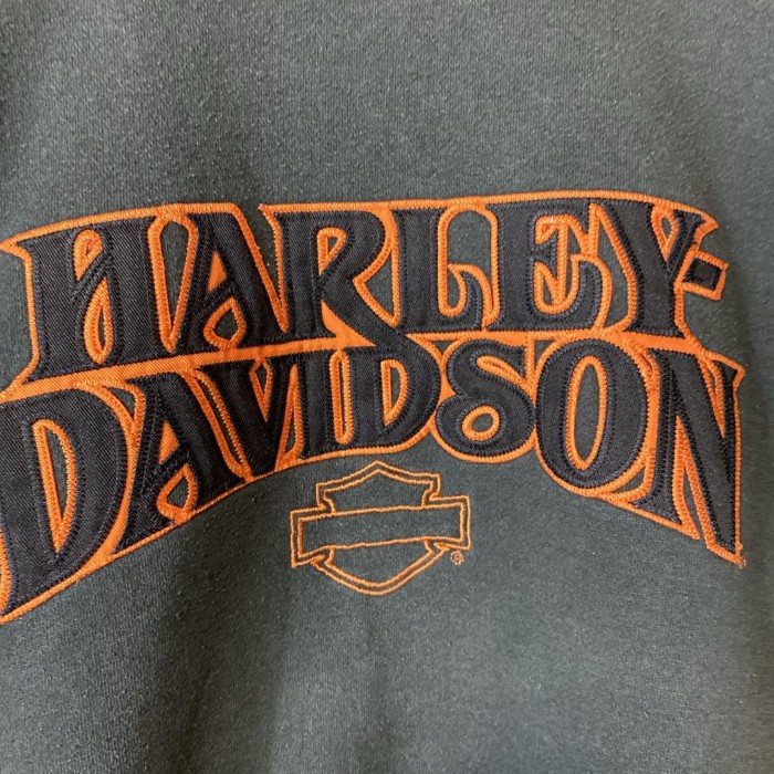 HARLEY DAVIDSON big logo sweat size L~XL 相当　配送A　ハーレーダビッドソン　センタービッグ刺繍ロゴスウェット | Vintage.City 古着屋、古着コーデ情報を発信