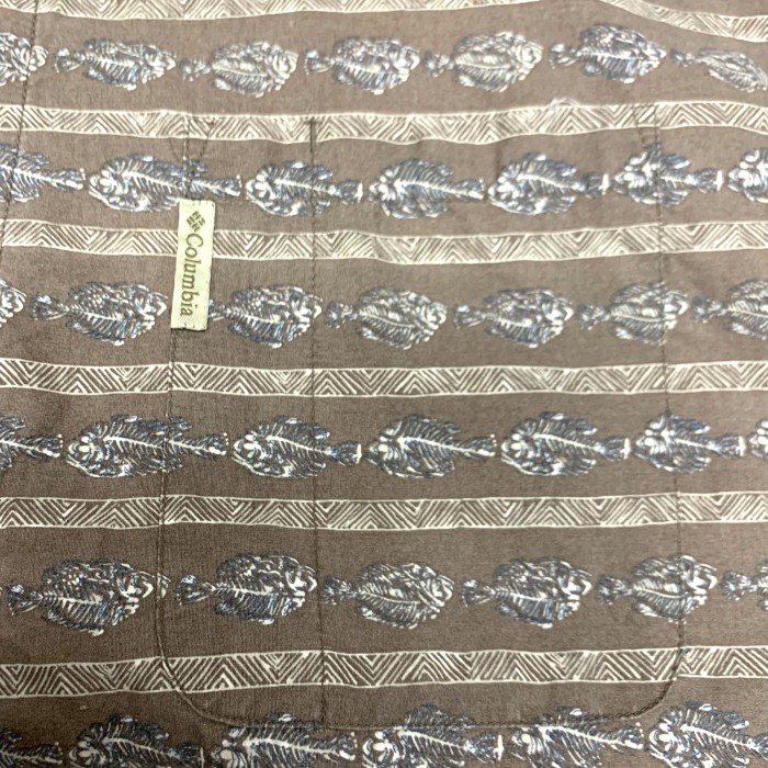 90’s “Columbia” S/S Fish Bone Pattern Shirt | Vintage.City 古着屋、古着コーデ情報を発信