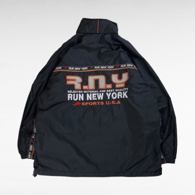 USED RUN NEW YORK L ナイロンジャケット ドローコード付き フード付き | Vintage.City 古着屋、古着コーデ情報を発信