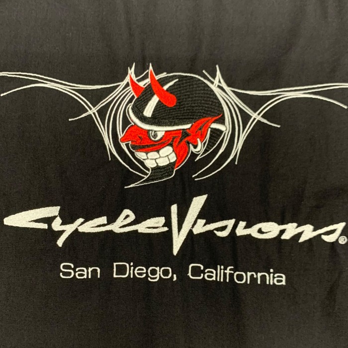 “Cycle Visions” S/S Embroidery Work Shirt | Vintage.City 빈티지숍, 빈티지 코디 정보