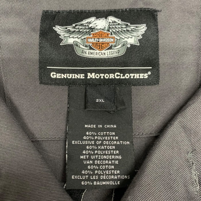 “Harley Davidson” S/S Embroidery Work Shirt | Vintage.City Vintage Shops, Vintage Fashion Trends