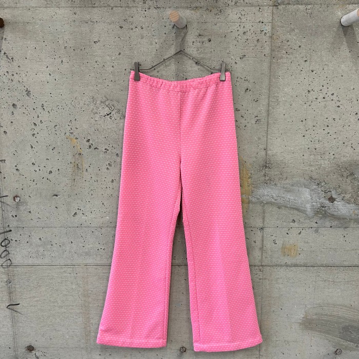 Pink polka dots Poly slacks | Vintage.City 빈티지숍, 빈티지 코디 정보