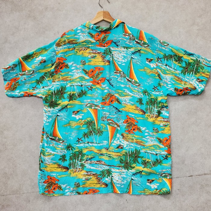 aloha shirts アロハシャツ ハワイアン民族衣装 半袖総柄 古着カリブ | Vintage.City 빈티지숍, 빈티지 코디 정보