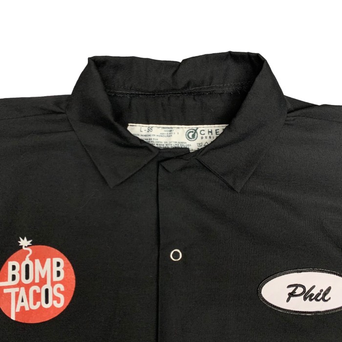 “BOMB TACOS” S/S Print Work Shirt L | Vintage.City 古着屋、古着コーデ情報を発信