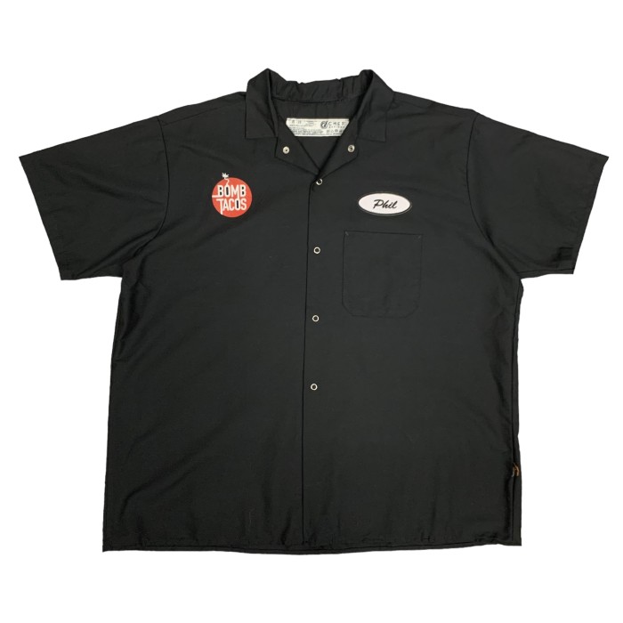 “BOMB TACOS” S/S Print Work Shirt XL | Vintage.City 古着屋、古着コーデ情報を発信