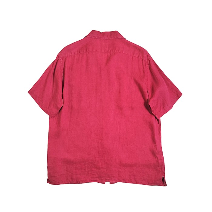 ARMANI / Open Collar Linen Short Sleeve Shirt | Vintage.City 빈티지숍, 빈티지 코디 정보