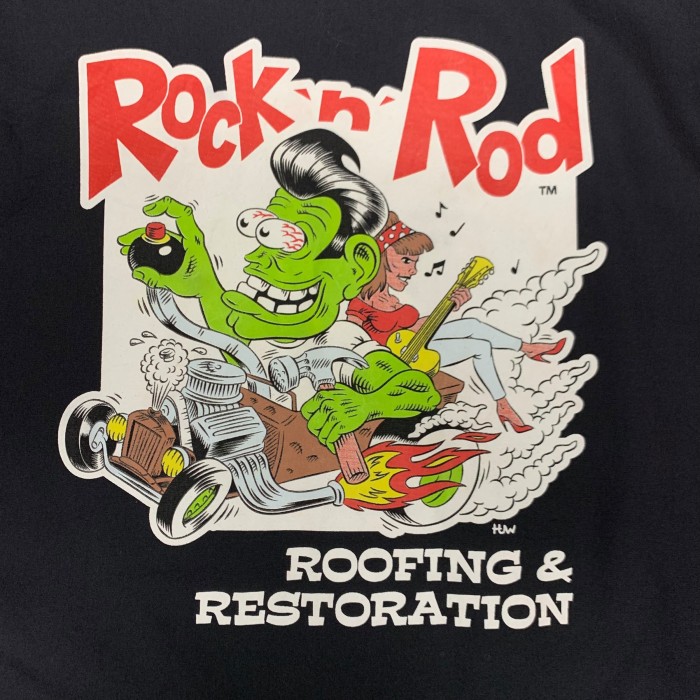 “Rock ‘n’ Rod” S/S Print Work Shirt | Vintage.City 古着屋、古着コーデ情報を発信