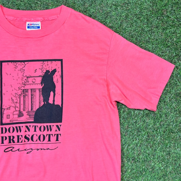 【Men's】80s Arizona Prescott ピンク Tシャツ / Made In USA Vintage ヴィンテージ 古着 ティーシャツ T-Shirts | Vintage.City 빈티지숍, 빈티지 코디 정보