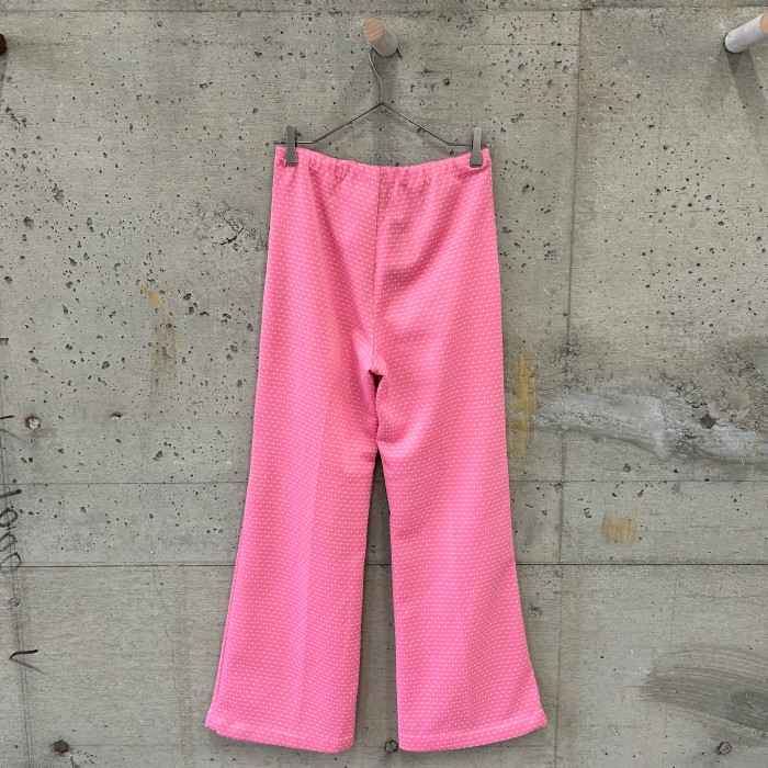 Pink polka dots Poly slacks | Vintage.City 빈티지숍, 빈티지 코디 정보