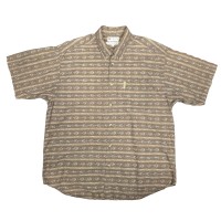 90’s “Columbia” S/S Fish Bone Pattern Shirt | Vintage.City 빈티지숍, 빈티지 코디 정보