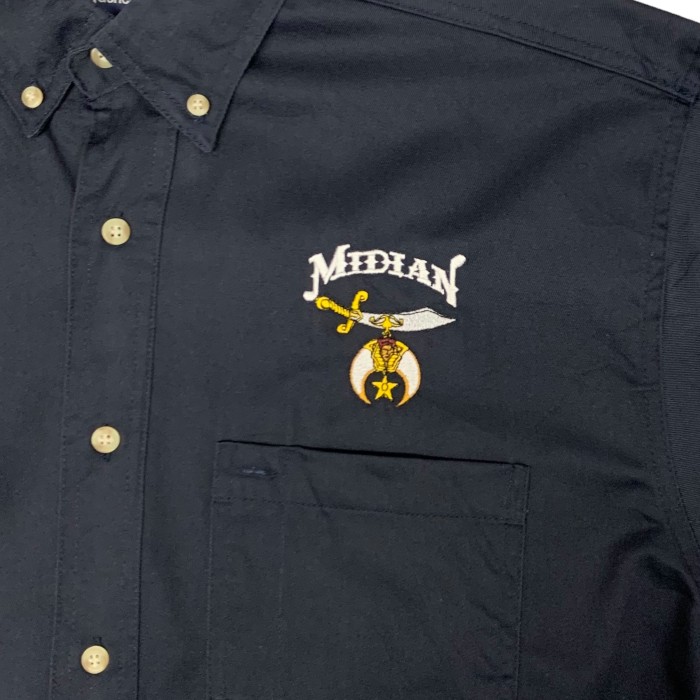 “MIDIAN SHRINE” S/S Embroidery Shirt [FREEMASON] | Vintage.City 빈티지숍, 빈티지 코디 정보