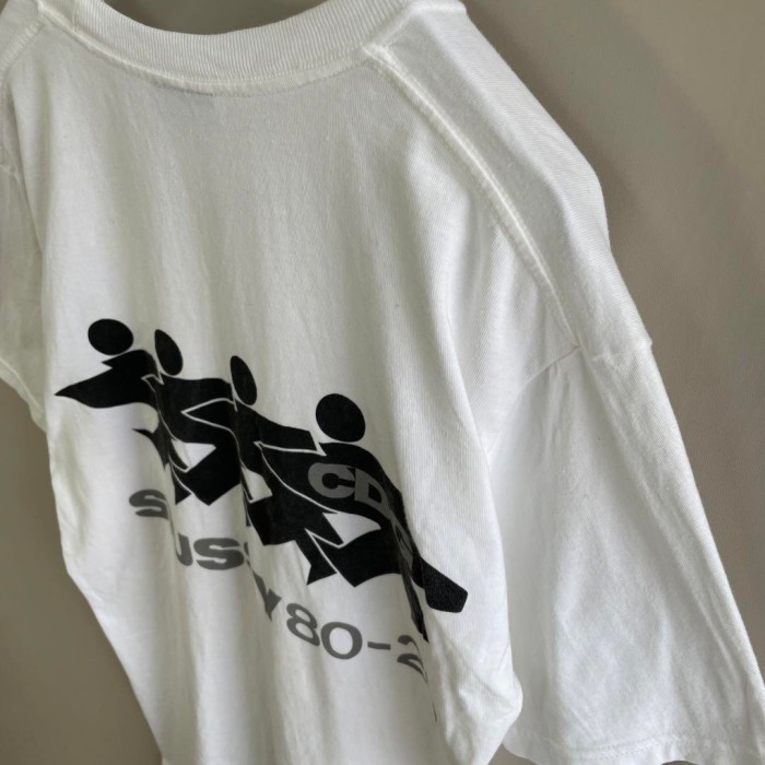 STUSSY ✖️ CDG sarfman backprint T-shirt size M 配送C ステューシー　サーフマン　バックプリントTシャツ　白 | Vintage.City 빈티지숍, 빈티지 코디 정보