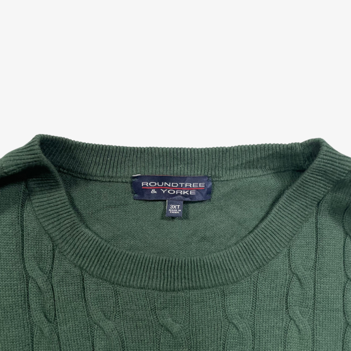 【ROUNDTREE&YORKE】オーバーサイズ ケーブル編みコットンニットセーター | Vintage.City 빈티지숍, 빈티지 코디 정보