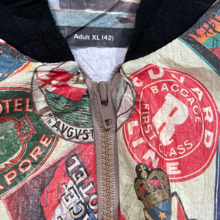 【GLOBE TRAVELER】総柄ペーパージャケット | Vintage.City 古着屋、古着コーデ情報を発信