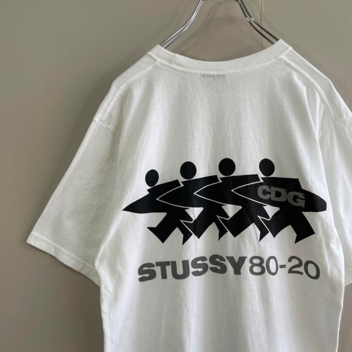 STUSSY ✖️ CDG sarfman backprint T-shirt size M 配送C ステューシー　サーフマン　バックプリントTシャツ　白 | Vintage.City Vintage Shops, Vintage Fashion Trends