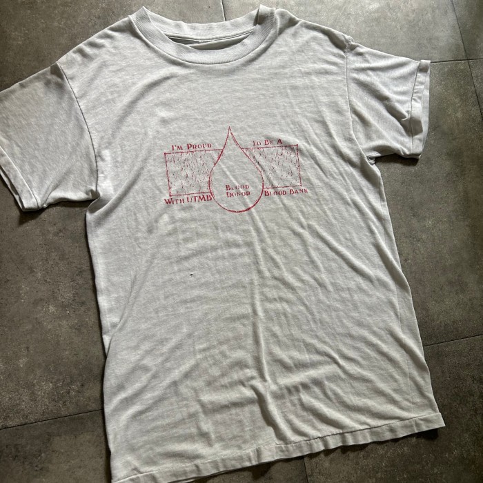 80s ヴィンテージtシャツ USA製 ライトグレー L相当 グッドプリント | Vintage.City 빈티지숍, 빈티지 코디 정보
