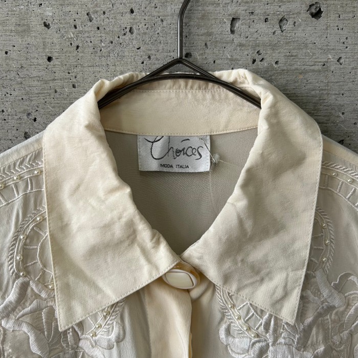 Silk embroidery shirt | Vintage.City 古着屋、古着コーデ情報を発信
