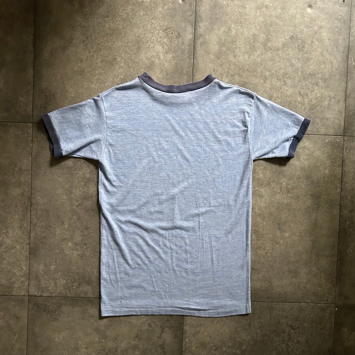 70s ヴィンテージリンガーtシャツ USA製 ブルー×ネイビー グッドプリント | Vintage.City 古着屋、古着コーデ情報を発信