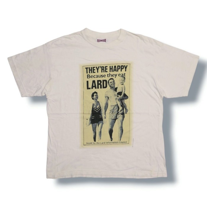 VINTAGE 90s XL Parody Tee -They're Happy Because They Eat Lard- | Vintage.City 古着屋、古着コーデ情報を発信