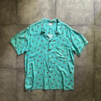 the hawaiian アロハシャツ M ターコイズ フラミンゴ柄 | Vintage.City 빈티지숍, 빈티지 코디 정보