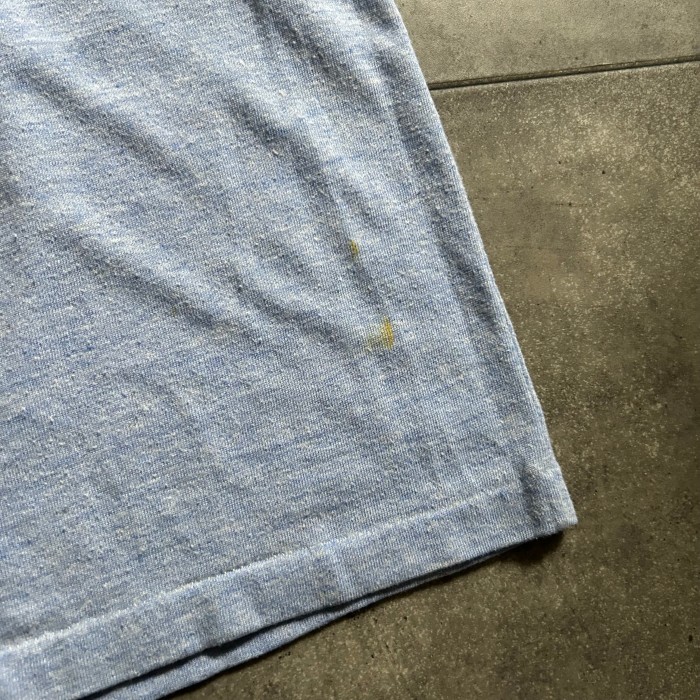 70s ヴィンテージリンガーtシャツ USA製 ブルー×ネイビー グッドプリント | Vintage.City 빈티지숍, 빈티지 코디 정보