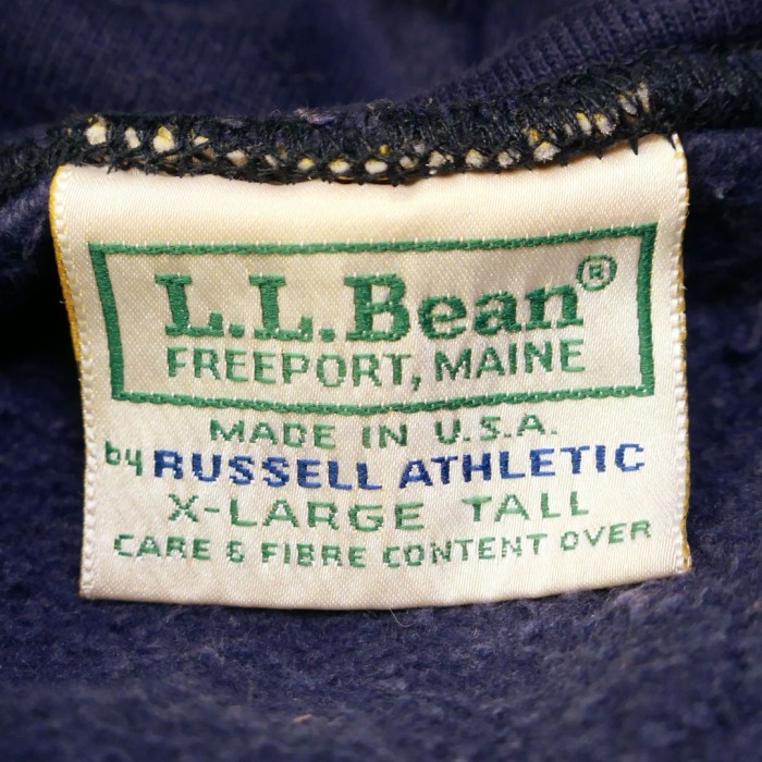 VINTAGE 80s XL Henry Neck Hoodie -L.L.Bean × Russell Athletic- | Vintage.City 古着屋、古着コーデ情報を発信
