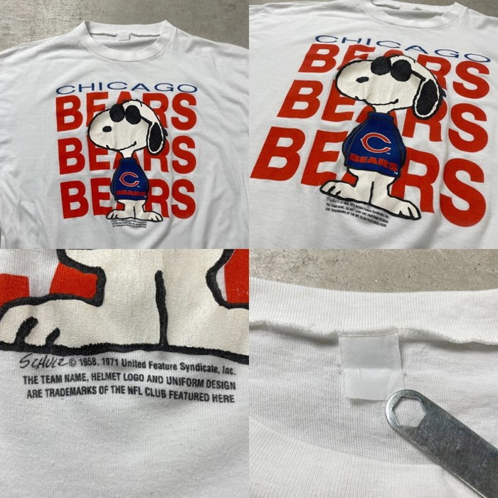90年代 スヌーピー CHICAGO BEARS Tワンピ プリントTシャツ キャラクターTシャツ レディース | Vintage.City 古着屋、古着コーデ情報を発信