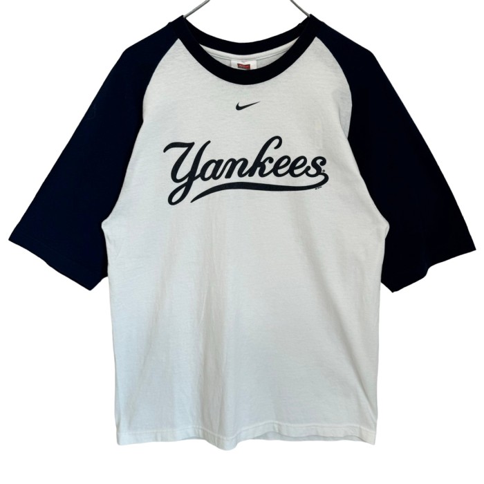 NIKE ナイキ Tシャツ センターロゴ プリントロゴ ヤンキース ラグラン | Vintage.City 古着屋、古着コーデ情報を発信