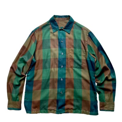 60’s Unknown Vintage Rayon × Polyester Shirt | Vintage.City 古着屋、古着コーデ情報を発信