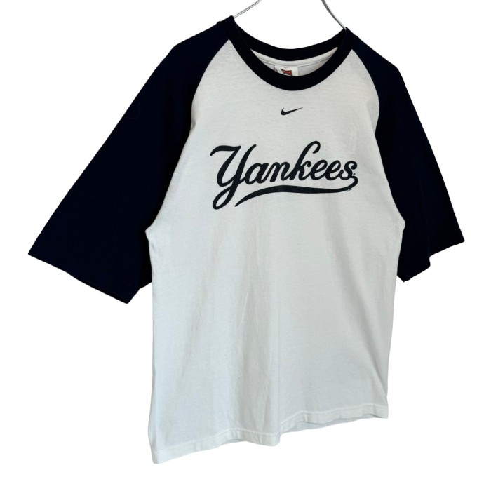 NIKE ナイキ Tシャツ センターロゴ プリントロゴ ヤンキース ラグラン | Vintage.City 古着屋、古着コーデ情報を発信
