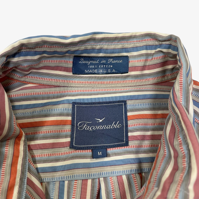 【Faconnable】コットンストライプシャツ USA製 | Vintage.City 빈티지숍, 빈티지 코디 정보