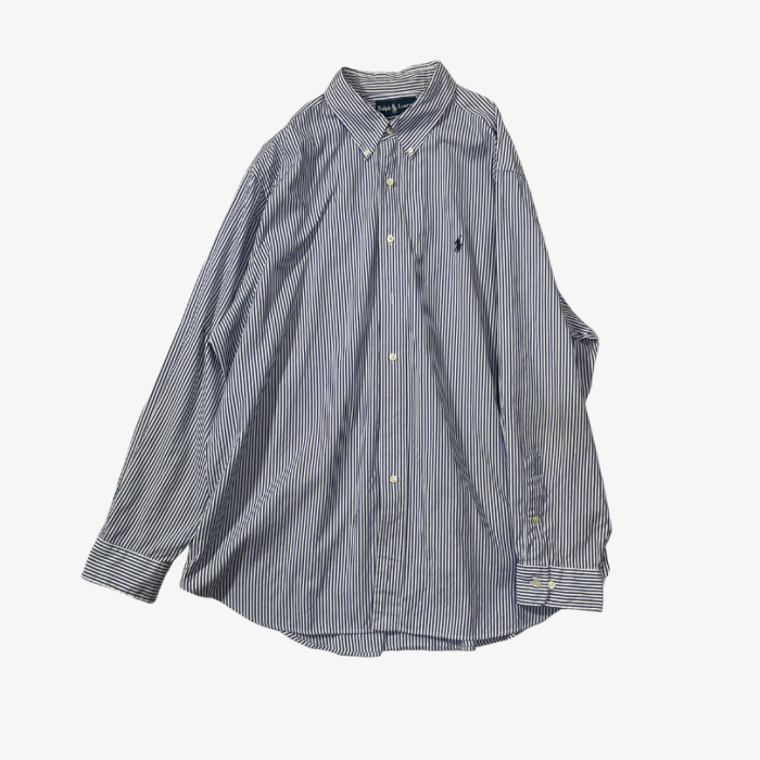 【Ralph Lauren】80~90's ストライプ CLASSIC FIT ボタンダウンシャツ | Vintage.City 古着屋、古着コーデ情報を発信