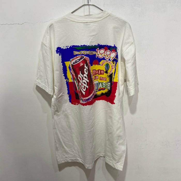 90s DrPepper ドクターペッパー バックプリントTシャツ ポケT 白 | Vintage.City 古着屋、古着コーデ情報を発信
