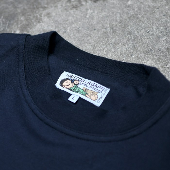 古着 オーバーサイズ コミカル ロンＴ 刺繍 長袖Tシャツ ネイビー | Vintage.City 古着屋、古着コーデ情報を発信