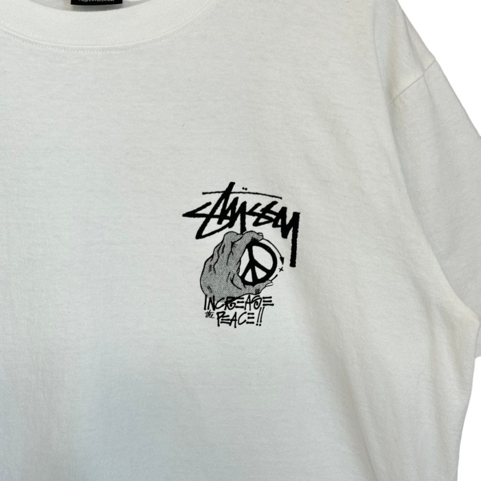 stussy ステューシー Tシャツ バックロゴ プリントロゴ ピース | Vintage.City 古着屋、古着コーデ情報を発信