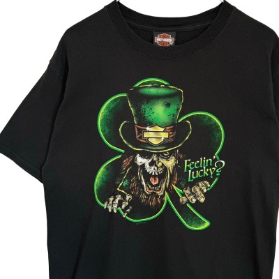HARLEY DAVIDSON Tシャツ 両面ロゴ プリント スカル クローバー | Vintage.City 빈티지숍, 빈티지 코디 정보