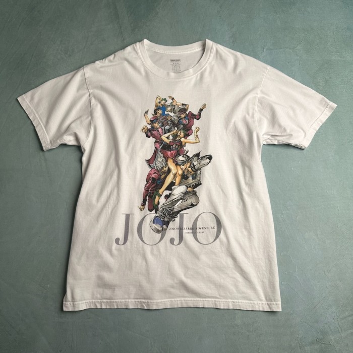 ジョジョの奇妙な冒険　アニメTシャツ　白 | Vintage.City 古着屋、古着コーデ情報を発信