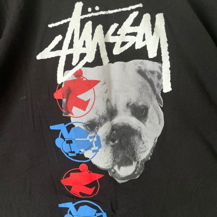 STUSSY dog multi design T-shirt size XL 配送B ステューシー　犬バックプリントTシャツ　オーバーサイズ | Vintage.City 古着屋、古着コーデ情報を発信